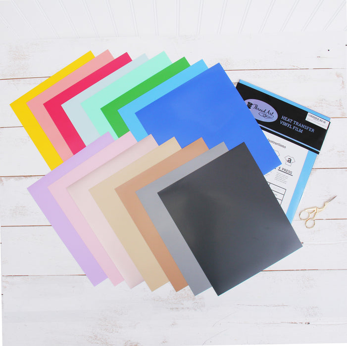 Pastel Solid Color Iron On Vinyl - Heat Transfer Variety Pack —
